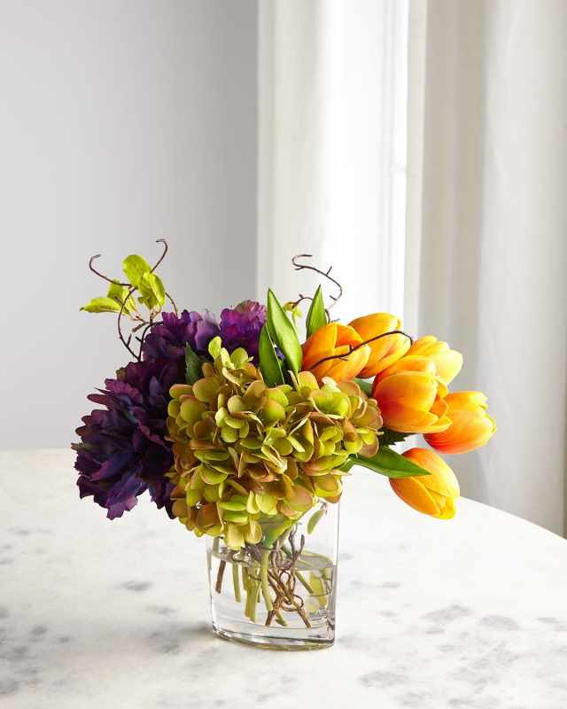 Tangerine Tulips Floral Arrangement